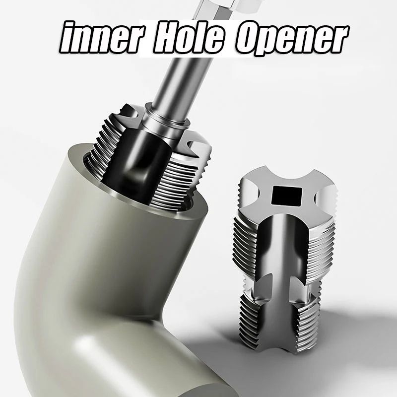 Professional Water Pipe Threading Kit 46Point Inner Hole Opener For Electric DrillsUniversal Hexago 2