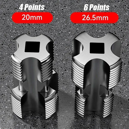 Professional Water Pipe Threading Kit 46Point Inner Hole Opener For Electric DrillsUniversal Hexago 3