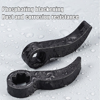 Angle Type Half Axle Disassembly Tool, Heavy-Duty Drive Pry Bar Adapter for Open-End Wrenches & Axle Repair