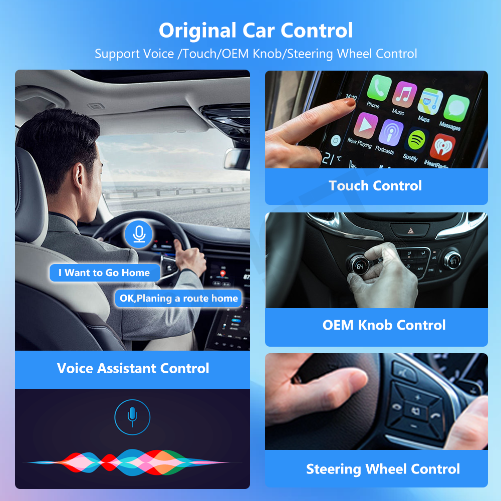 PLAYAIBOX 2 In 1 Wireless CarPlay  Android Auto Adapter For IPhoneAndroid In Benz Audi Kia Jeep  Mo