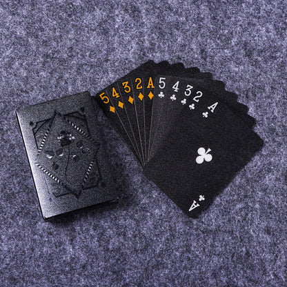 Premium Black Gold Playing Cards Waterproof Poker Deck for Magic & Board Games