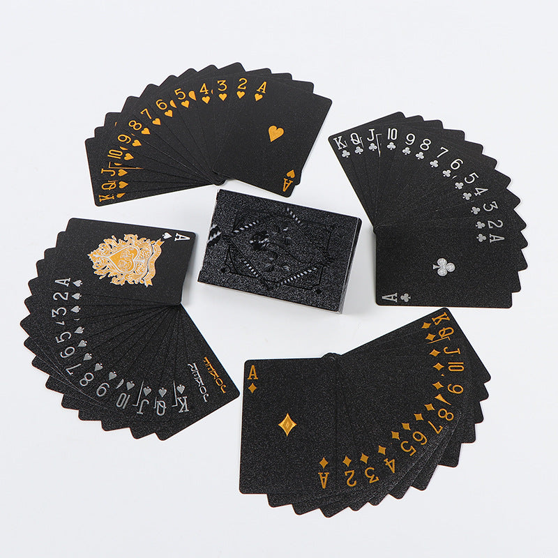 Premium Black Gold Playing Cards Waterproof Poker Deck For Magic  Board Games 1