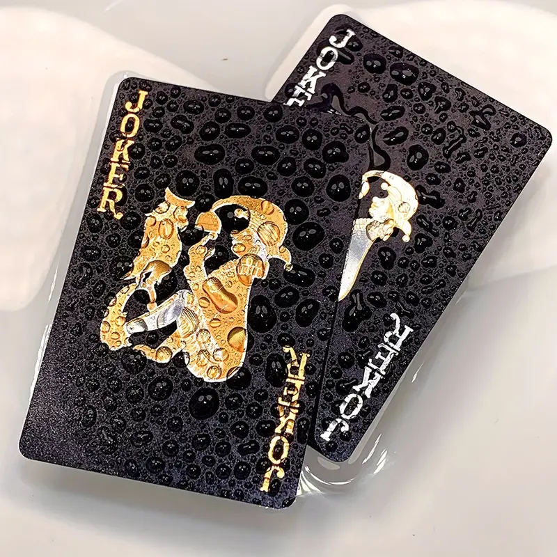 Premium Black Gold Playing Cards Waterproof Poker Deck For Magic  Board Games 2