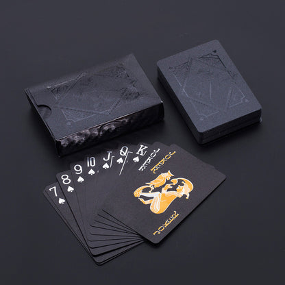 Premium Black Gold Playing Cards Waterproof Poker Deck For Magic  Board Games 3