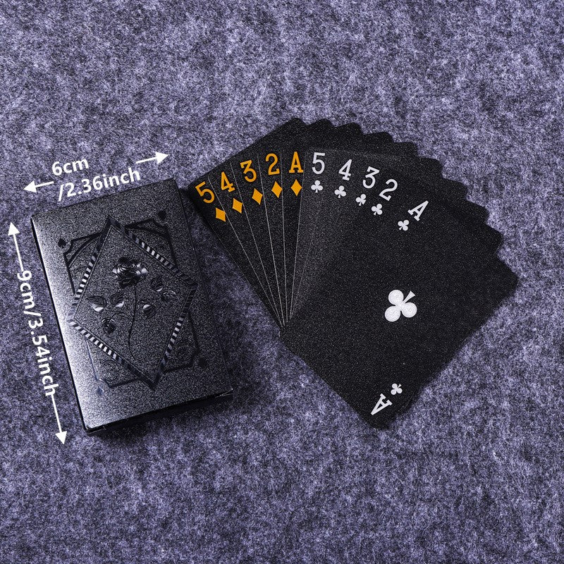 Premium Black Gold Playing Cards Waterproof Poker Deck For Magic  Board Games 4