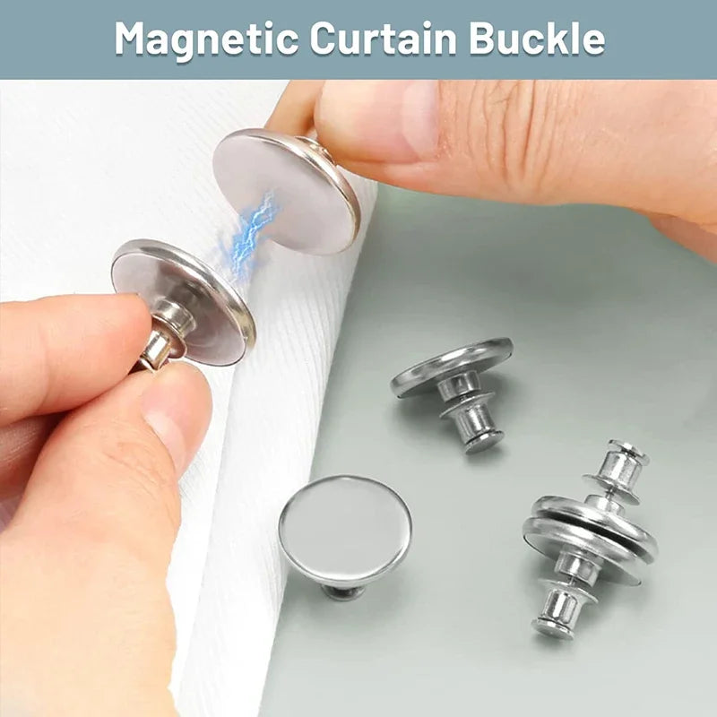 Magnetic Curtain Clip Strong Magnetic Button Clip For Window Screens Blackout Curtains  Home Decor 3