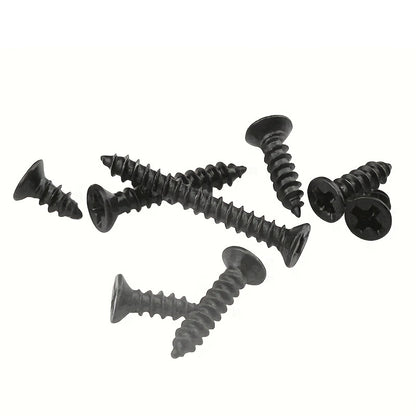 Pcs Black Flat Head Cross Carbon Steel Self Tapping Screws Ideal for Home Improvement & DIY Projects