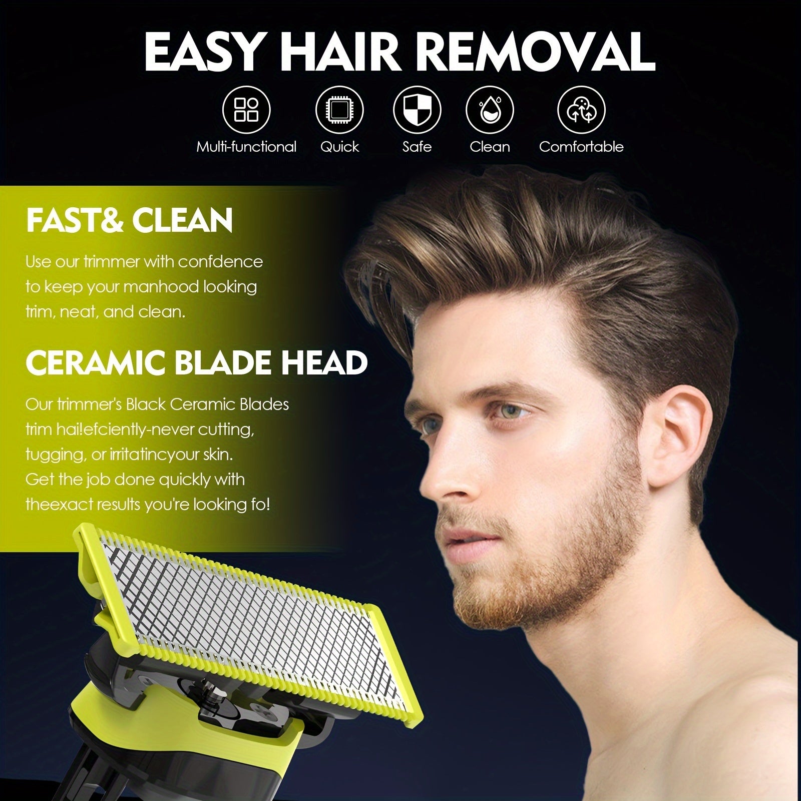 Brangdy Shaver Blades Premium Replacement Blades Compatible with Philips One Blade Electric Shaver