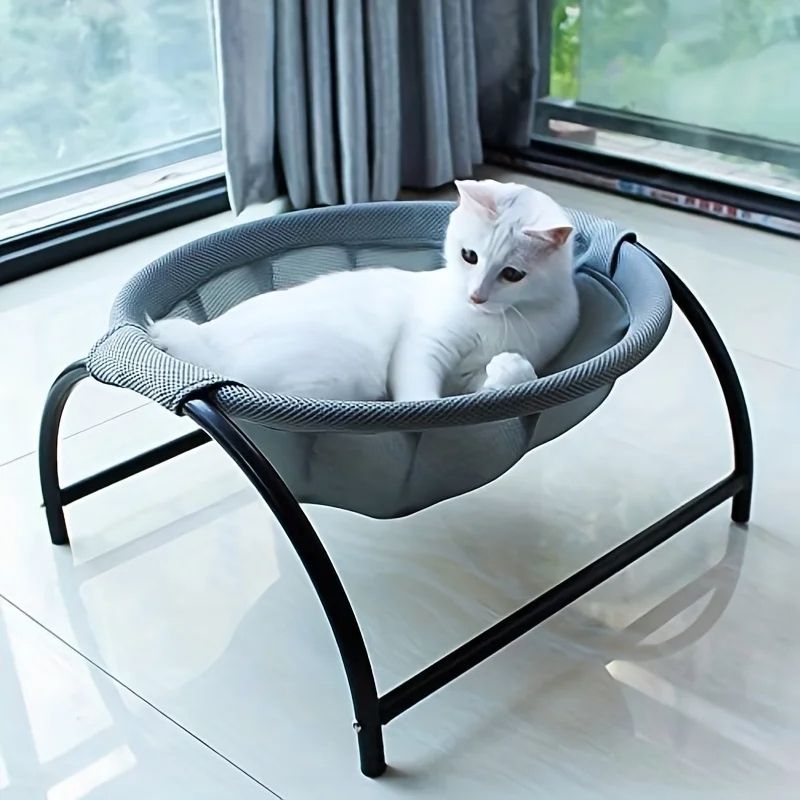 Breathable Cooling Cat Bed, Elevated Pet Hammock for Small Pets