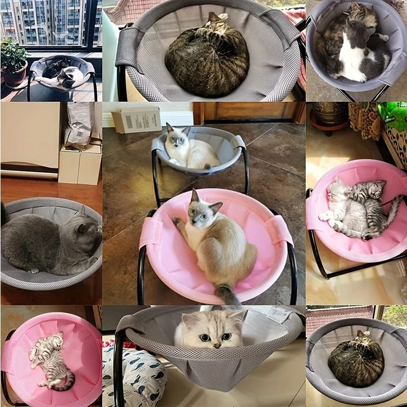 Breathable Cooling Cat Bed Elevated Pet Hammock For Small Pets 4