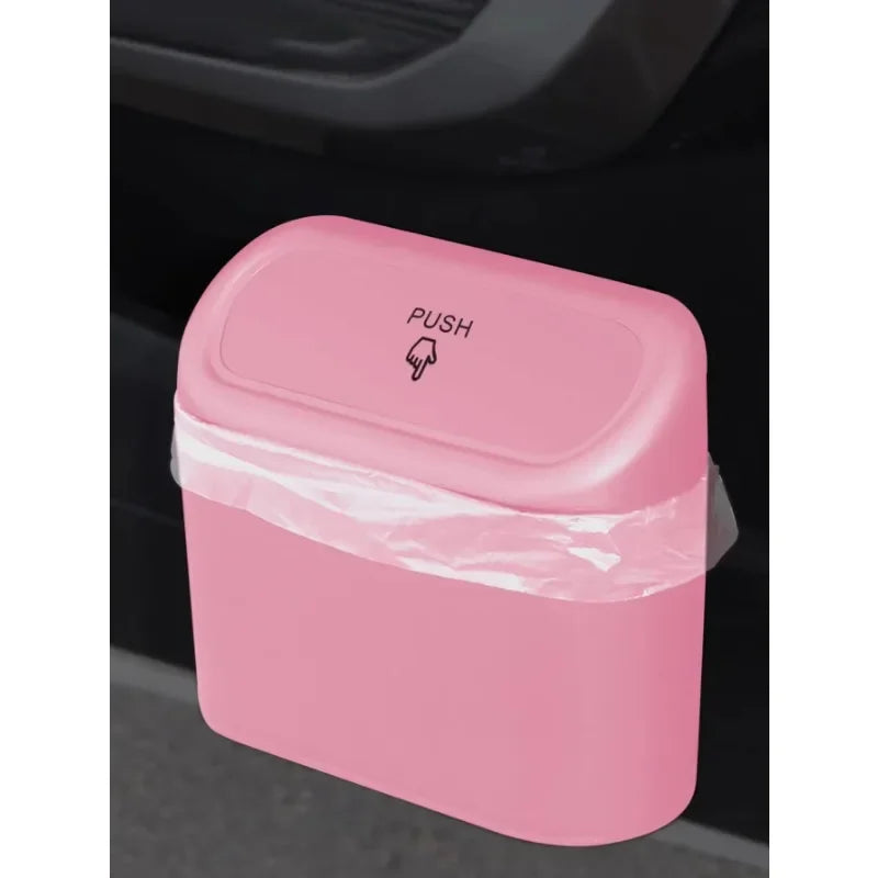 Mini Car Storage Trash Can Portable Hanging Garbage Bin