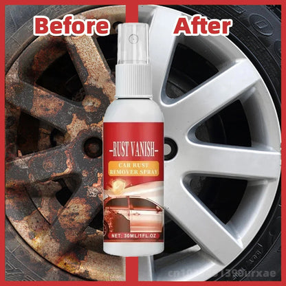 Car Rust Remover Spray Metal Surface Chrome Cleaner & Paint Care for Auto Body Maintenance