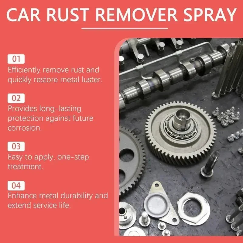 Car Rust Remover Spray Metal Surface Chrome Cleaner  Paint Care For Auto Body Maintenance 3