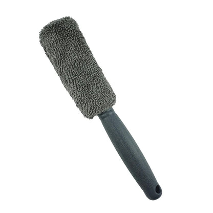Premium Car Wheel Wash Brush With Plastic Handle Portable Microfiber Tire Rim Cleaner For Auto  Mot