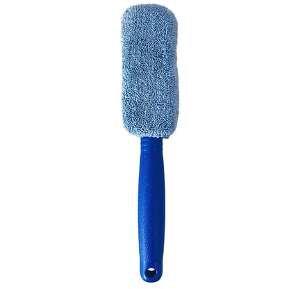 Premium Car Wheel Wash Brush With Plastic Handle Portable Microfiber Tire Rim Cleaner For Auto  Mot