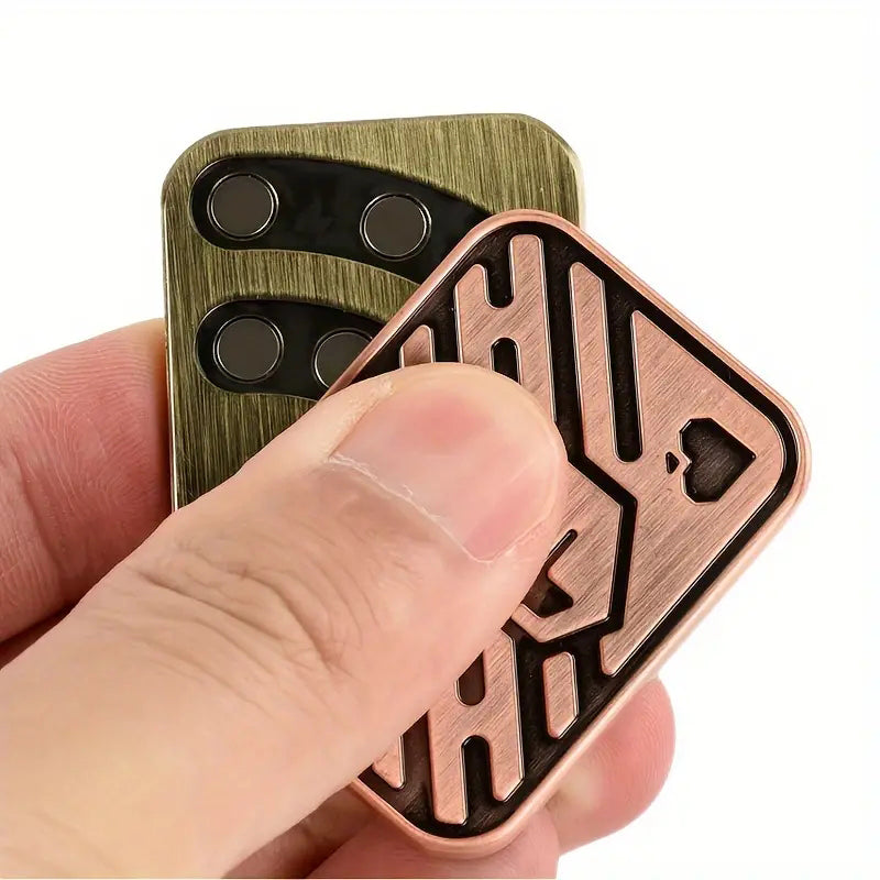 Metal Skull Push Fidget Toy AntiStress Spinner Portable Decompress Poker Toy Unique Adult Gift