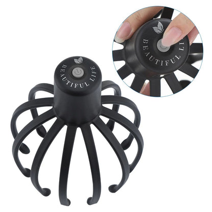 USB Rechargeable Electric Head Massager Massage Claws  ThreeSpeed Vibration Mode 5
