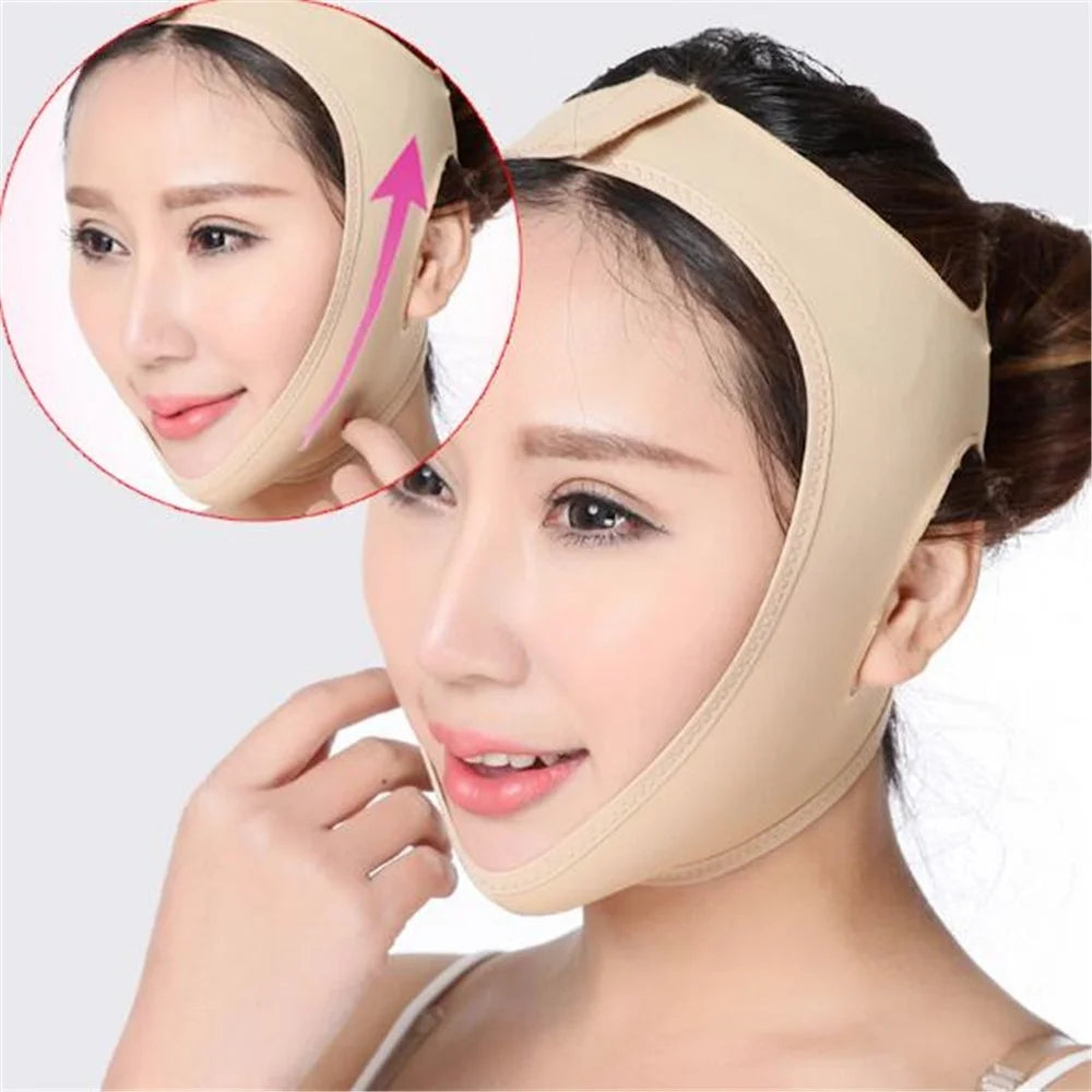 Breathable V-Face Slimming Bandage, Elastic Tapes for Chin, Cheek & Face Lift, Facial Massager & Beauty Tool