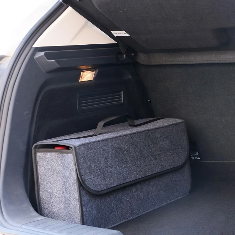 Anti-Slip Compartment Boot Storage Organizer, Soft Felt Car Trunk Organizer & Tool Storage Bag