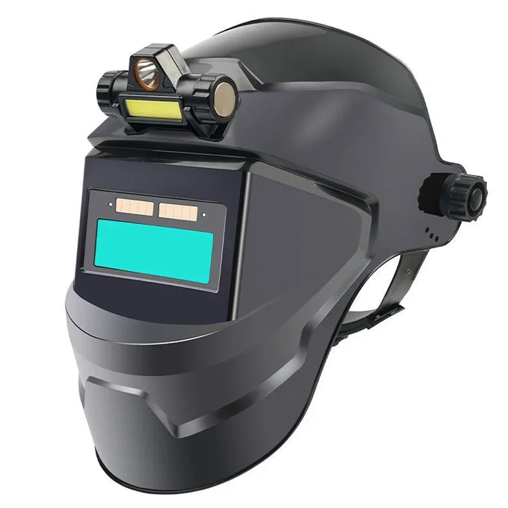 Professional Welding Facemask Automatic Light Adjustment, Panoramic Lens for Safe Arc & TIG Welding