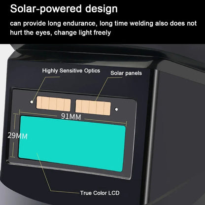 Professional Welding Facemask Automatic Light Adjustment Panoramic Lens For Safe Arc  TIG Welding 3