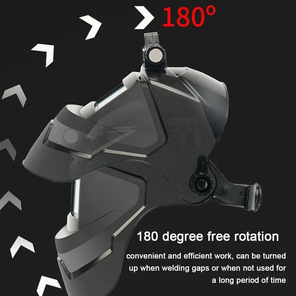 Professional Welding Facemask Automatic Light Adjustment Panoramic Lens For Safe Arc  TIG Welding 4
