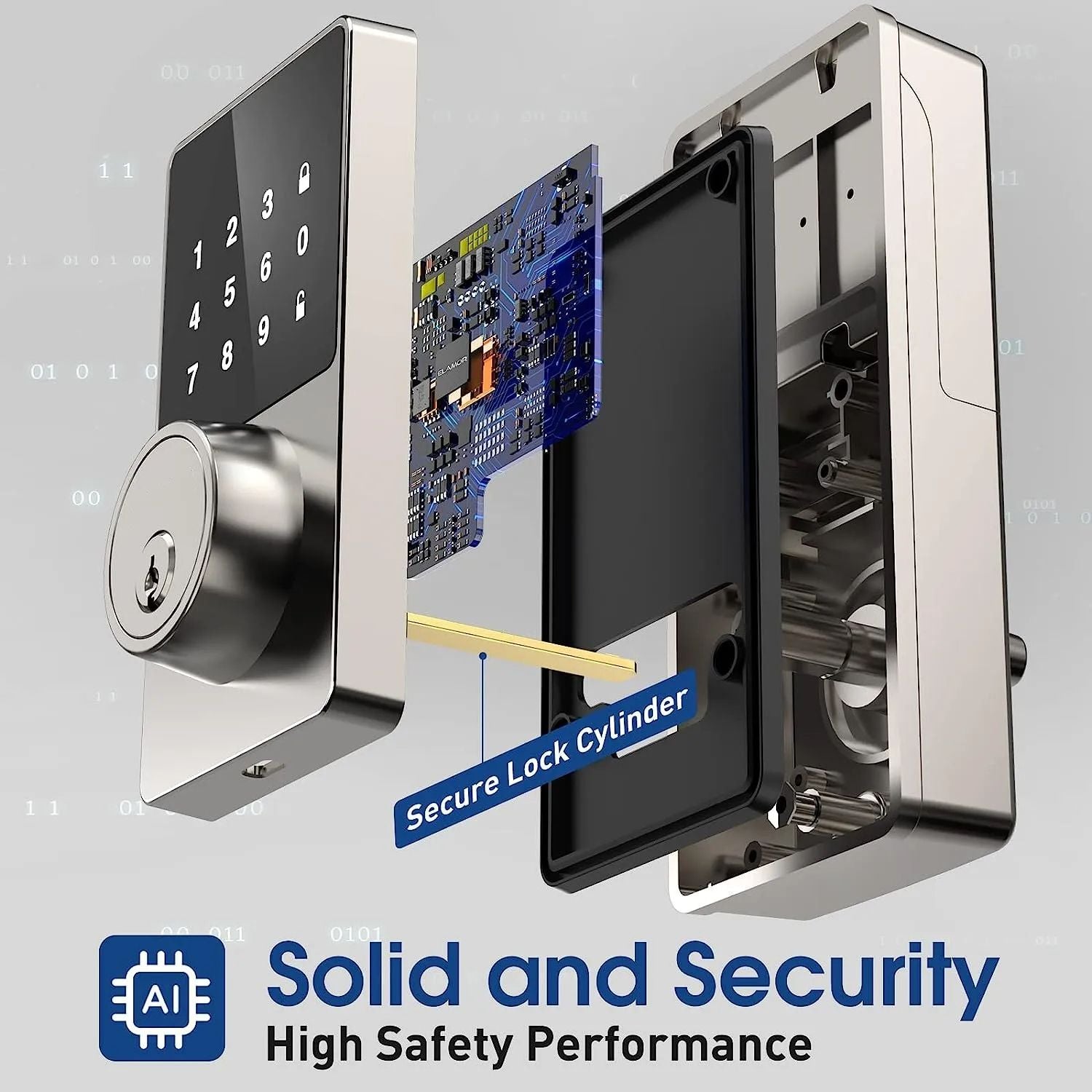 Keyless Entry Door Lock With Touchscreen Keypads Smart Lock With Password 2