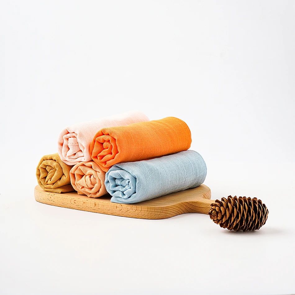 My Soft Life 5Piece Bamboo Cotton Muslin Blanket  Baby Burp Cloth Set MultiFunctional Essentials Fo 1