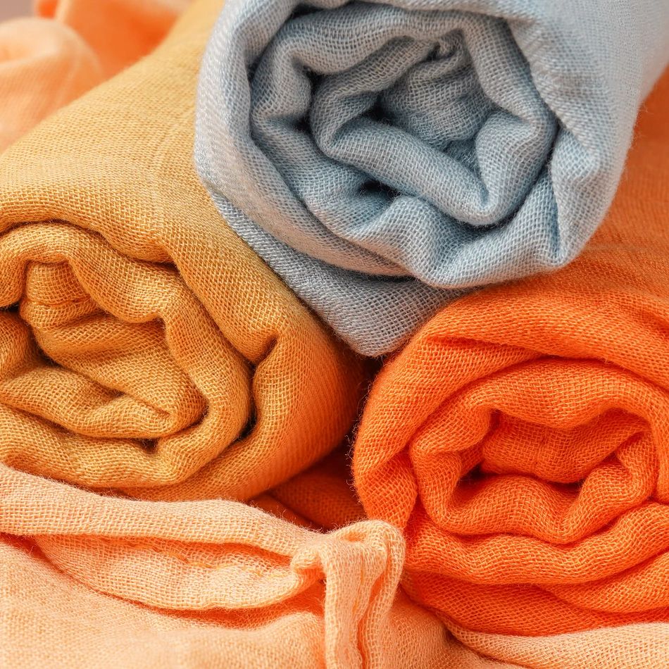 My Soft Life 5Piece Bamboo Cotton Muslin Blanket  Baby Burp Cloth Set MultiFunctional Essentials Fo 3