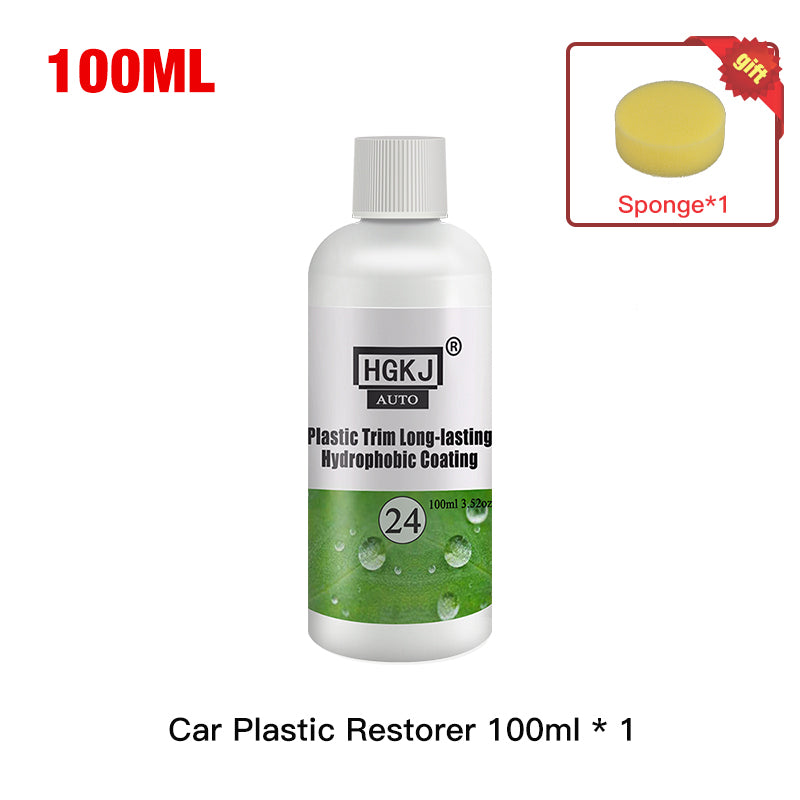 Plastic Restore Revitalizer, Long-Lasting Coating for Car Rubbers & Trim, Clean Gloss Black Shine