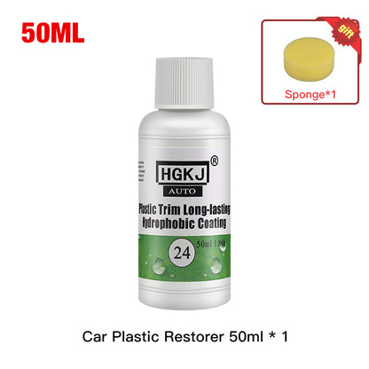 Plastic Restore Revitalizer, Long-Lasting Coating for Car Rubbers & Trim, Clean Gloss Black Shine