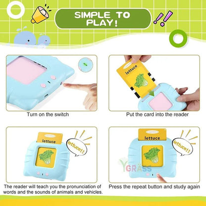 Educational Learning Talking Flash Cards For Kids  Multilingual Audio Book Toy English Russian Span 1