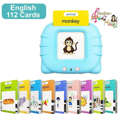 Educational Learning Talking Flash Cards For Kids  Multilingual Audio Book Toy English Russian Span 6