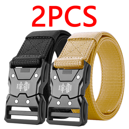 NoHole Tactical Waist Belt Automatic Buckle Design Durable Unisex Belt For Hiking Camping  Daily We 5