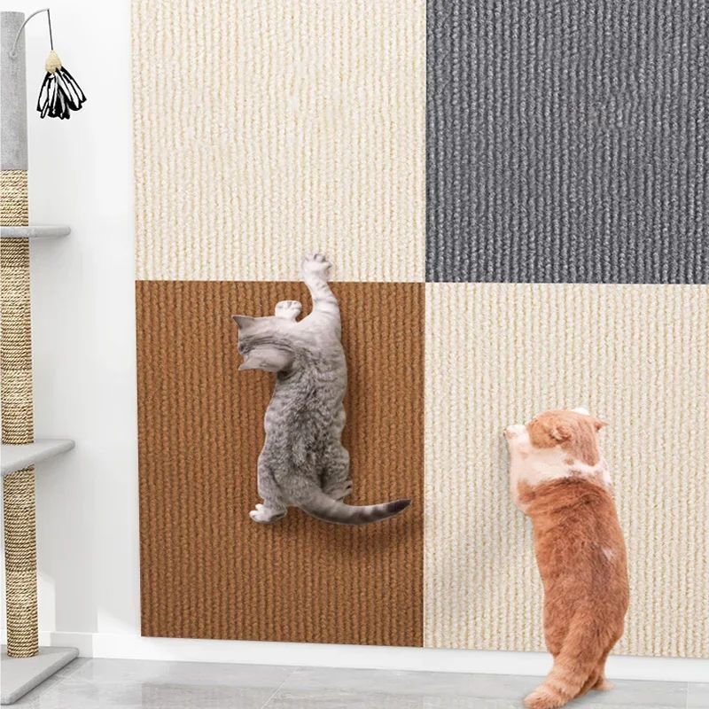 Cats Scratch Board Wall Protector, Anti Cat Scratch Sofa Pad with Self-Adhesive Carpet, DIY Claw Guard for Furniture