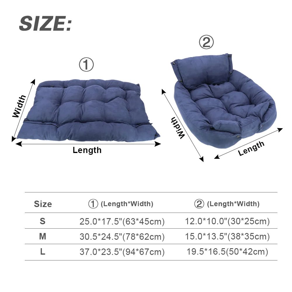 Multifunction Dog Bed Mat 3in1 Sofa Nest  Cushion For Cats  Dogs 4