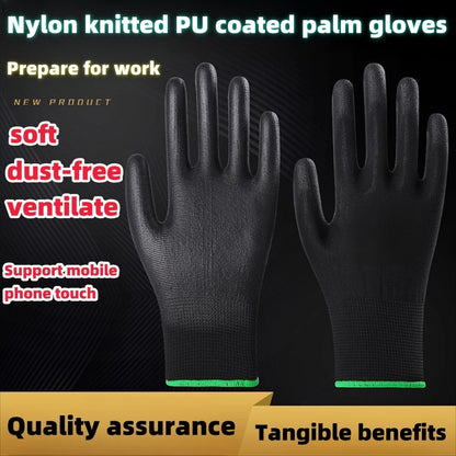 Heavy Duty Work Gloves Anti Slip ESD Protection For Gardening Woodwork  Crafts PU Material Machine  1