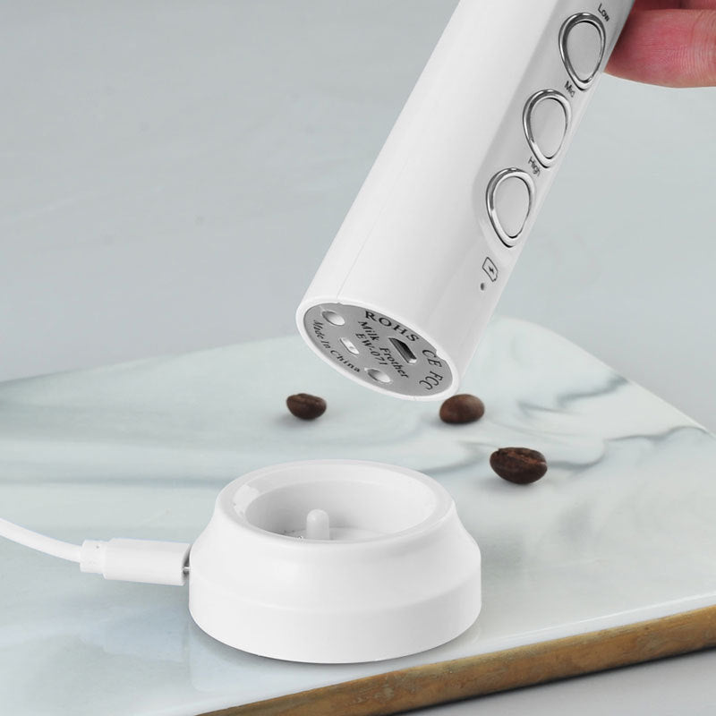 3 In 1 Portable Rechargeable Electric Milk Frother Foam Maker, Handheld Foamer, Coffee Frothing Wand