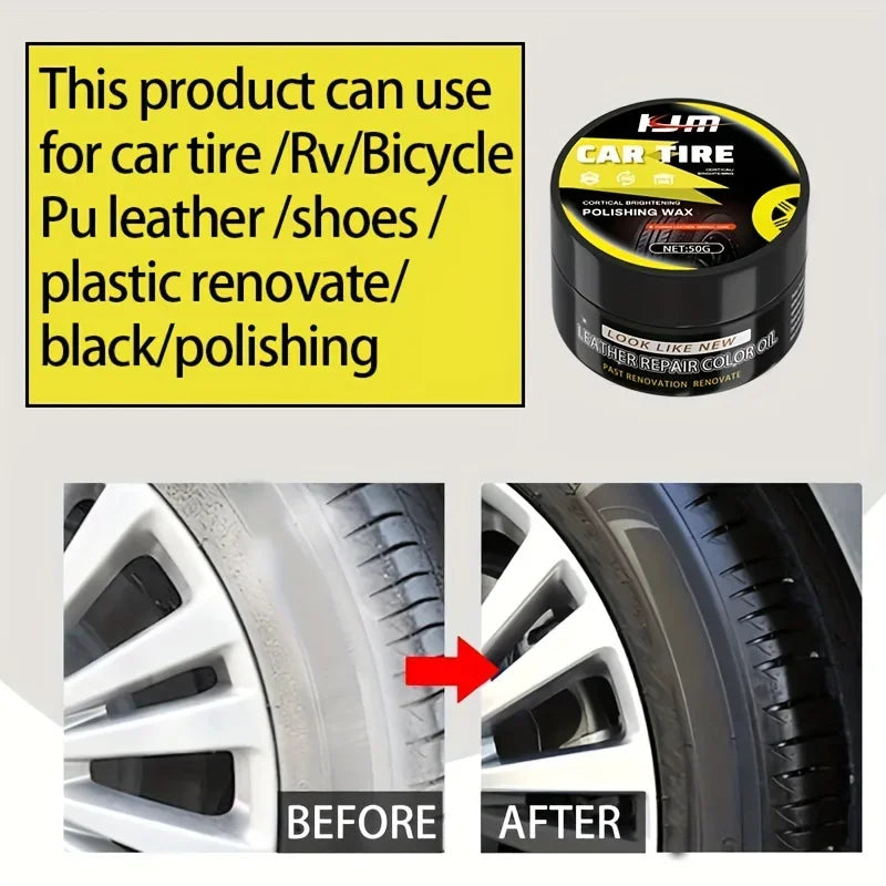 Ultimate Tire  Wheel Shine Wax Restores Faded Paint Protects from Cracks  Enhances Car Interior