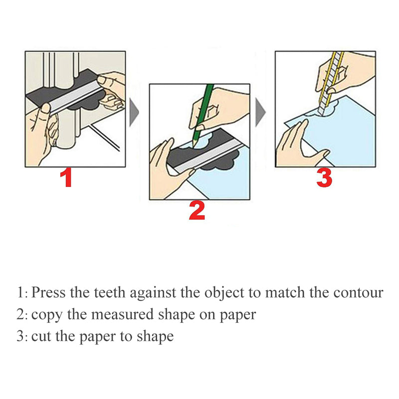 MultiAngle Cutting Template  Line Copier Ruler Essential Measuring Instrument for DIY Woodworkin