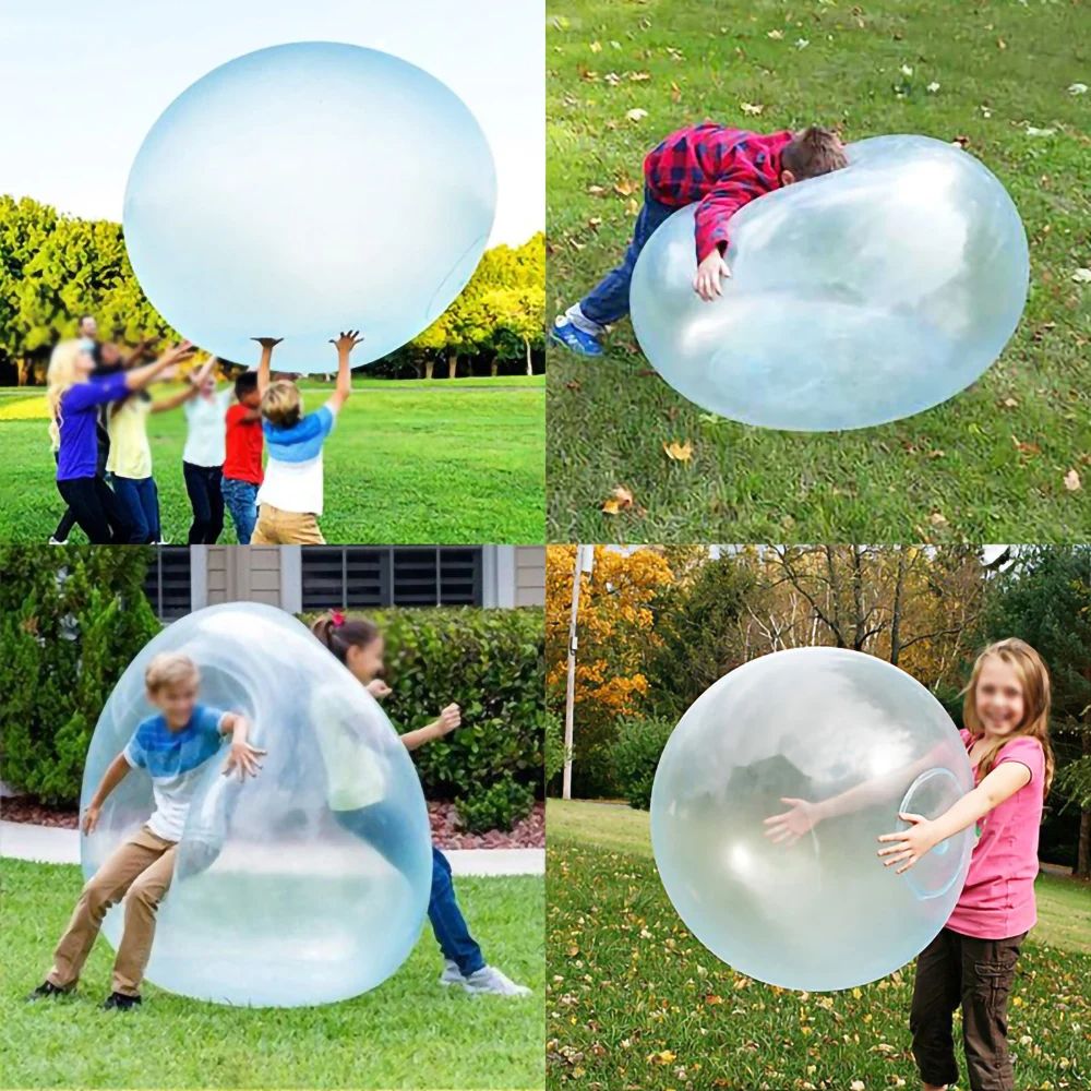 Soft AirFilled Bubble Ball Childrens Inflatable Elastic Balloon For Summer Games  Gifts 1