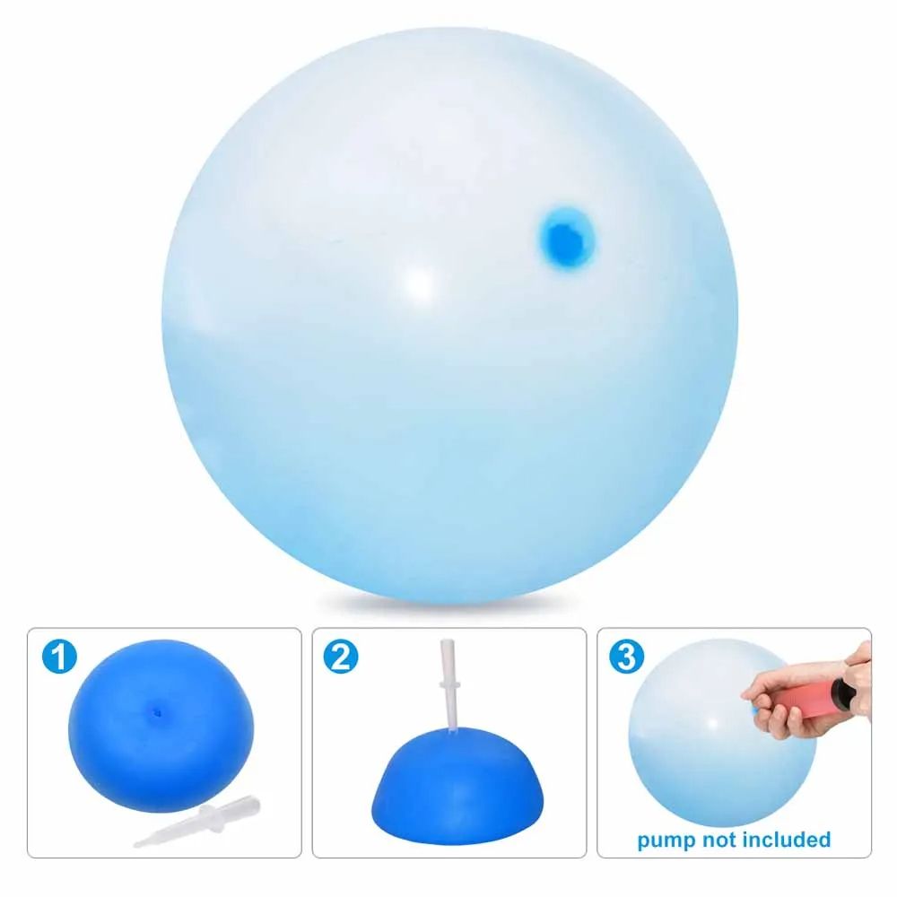 Soft AirFilled Bubble Ball Childrens Inflatable Elastic Balloon For Summer Games  Gifts 2