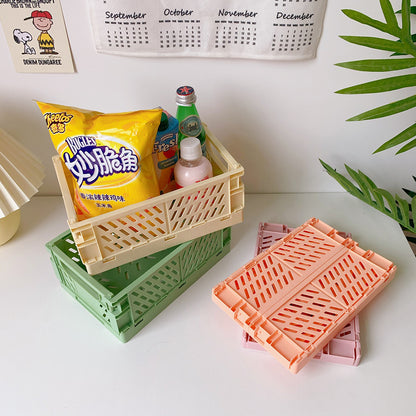 stackable foldable baskets for toys and skincare