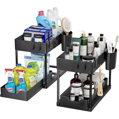 Kitchen organizer for undersink storage solution