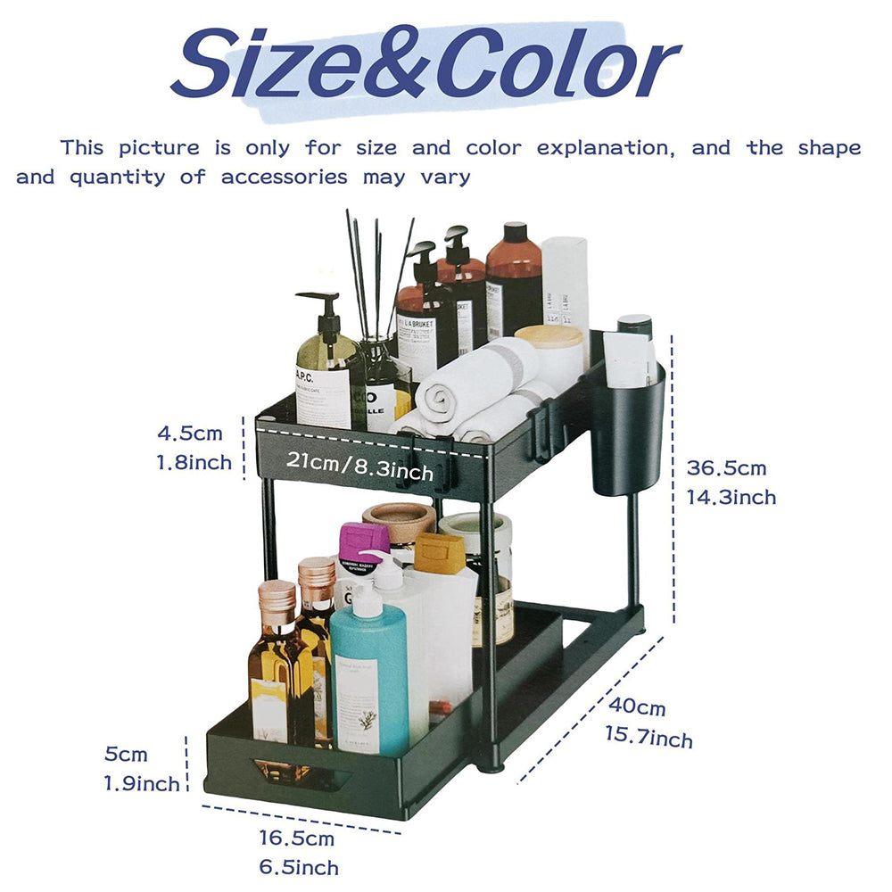 Durable expandable pullout shelf kitchen organizer