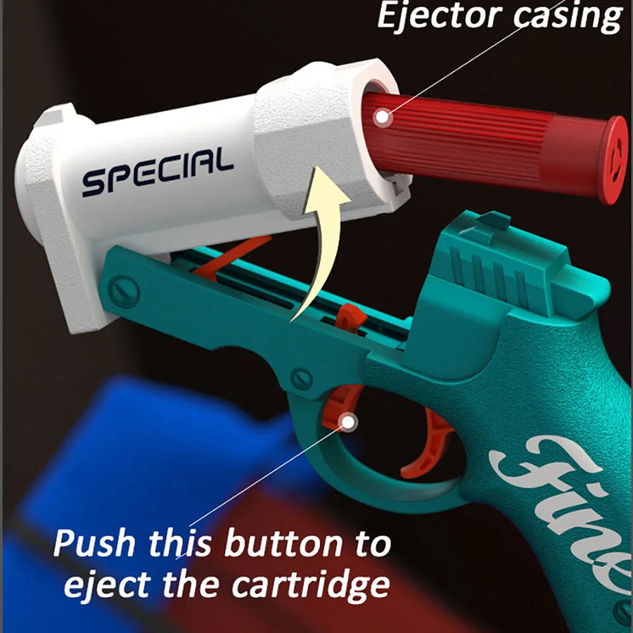 Shell Throwing Soft Bullet Launcher Toy Gun Airsoft Foam Bullet Blaster for Outdoor CS Games  Kids