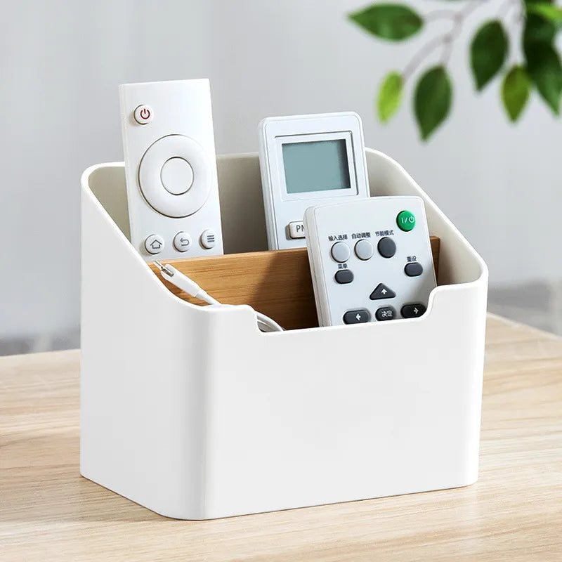 Multifunctional storage box for TV remotes
