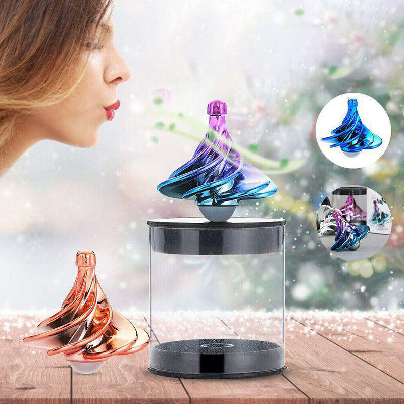 Kinetic Spinner Toy, Wind-Powered Rotating Desk Fidget Toy | Fun Stress Relief Gift for Children & Adults