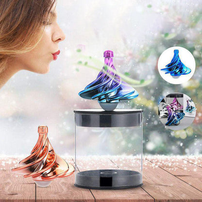 Kinetic Spinner Toy, Wind-Powered Rotating Desk Fidget Toy | Fun Stress Relief Gift for Children & Adults