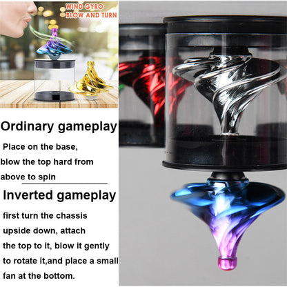 Kinetic Spinner Toy WindPowered Rotating Desk Fidget Toy  Fun Stress Relief Gift for Children  A